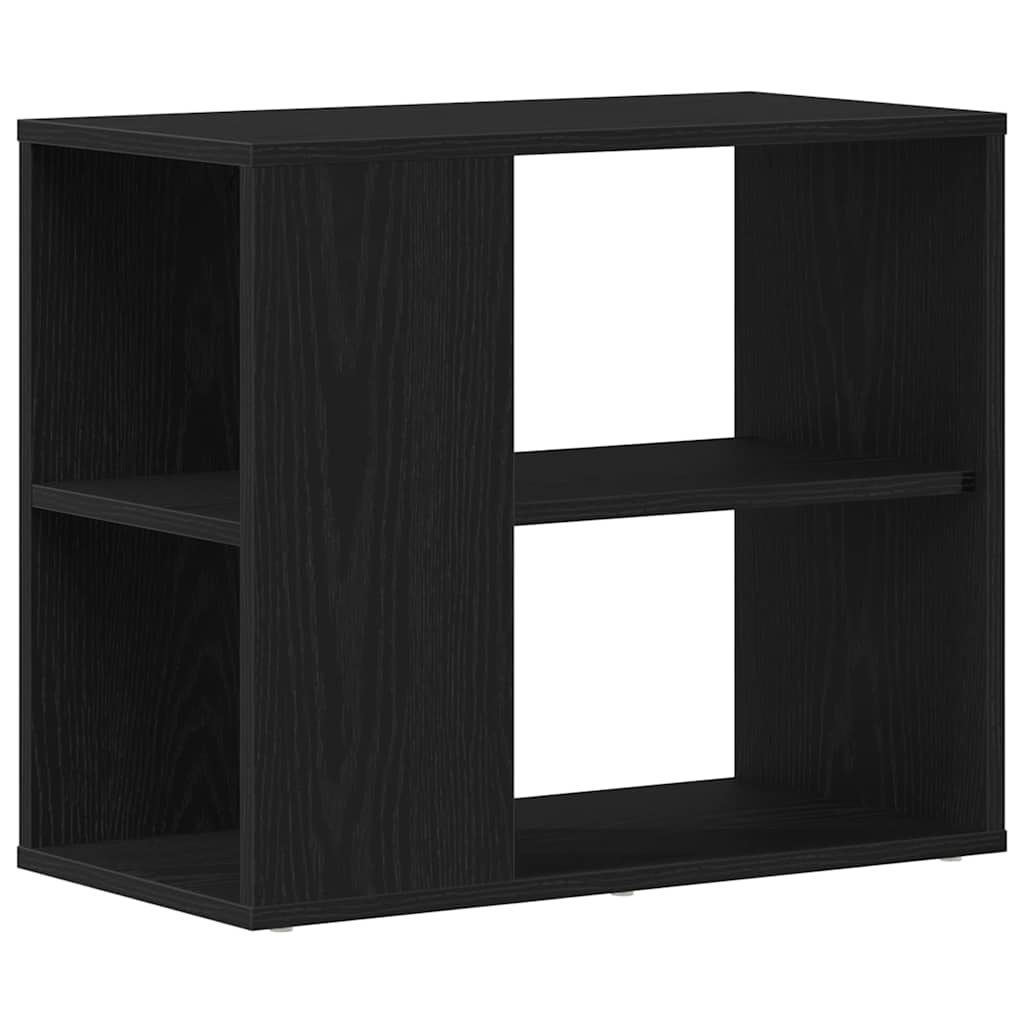 Sideboard Med Skuffe Sort Eg 60 X 30 X 50 Cm Konstrueret Træ