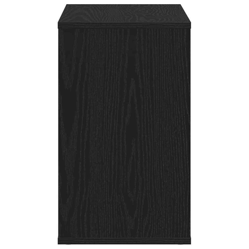 Sideboard Med Skuffe Sort Eg 60 X 30 X 50 Cm Konstrueret Træ