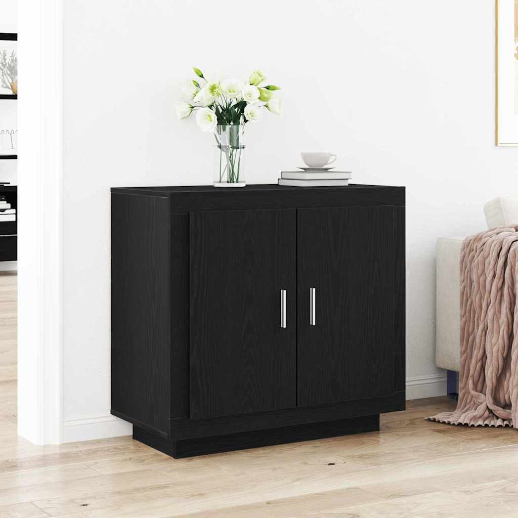 Sideboard Sort Eg 80 X 40 X 75 Cm Konstrueret Træ