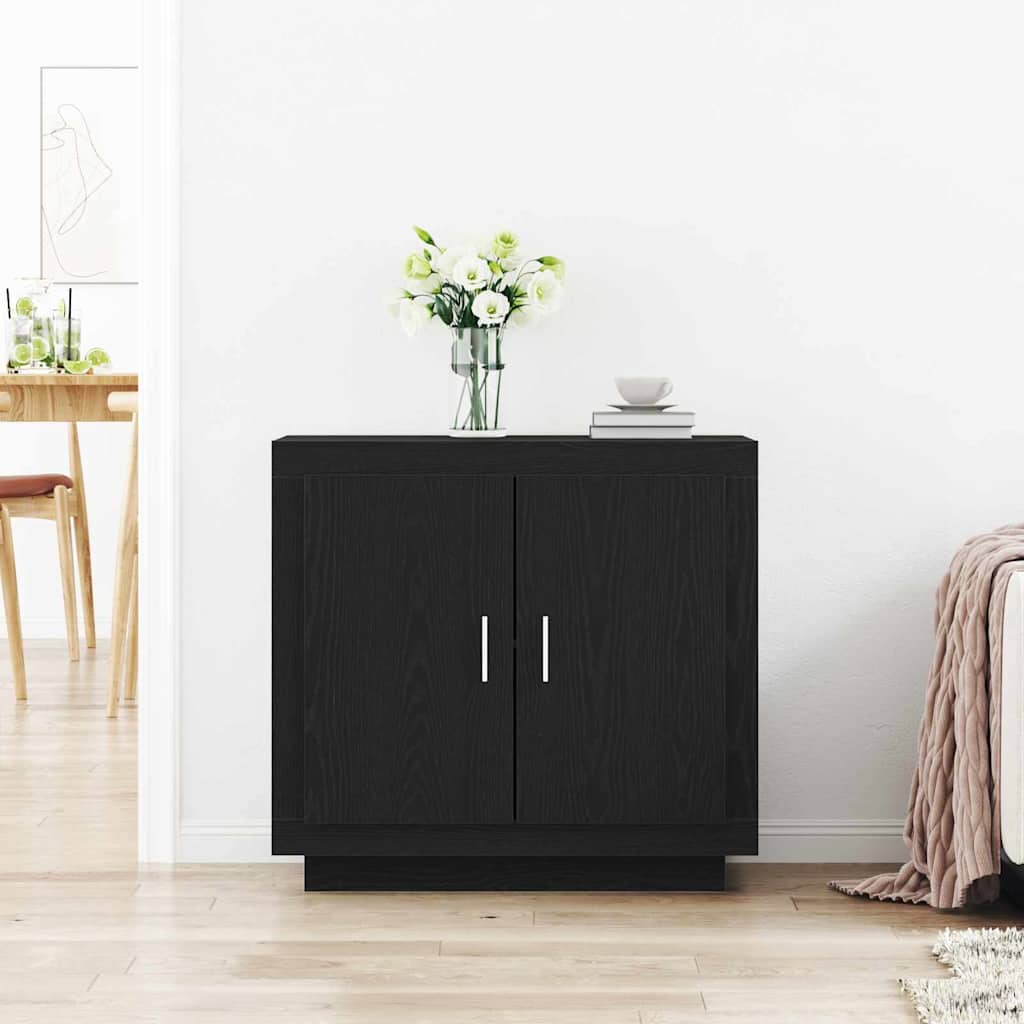 Sideboard Sort Eg 80 X 40 X 75 Cm Konstrueret Træ