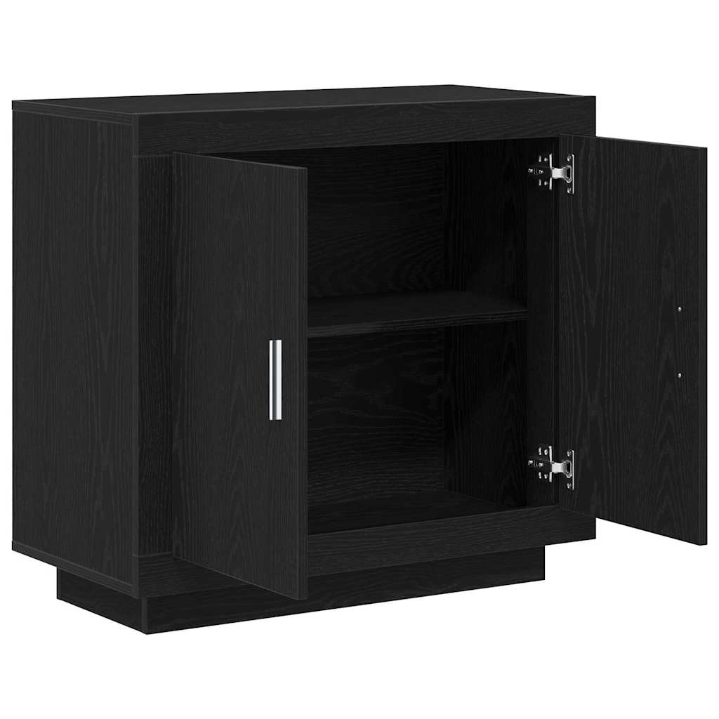 Sideboard Sort Eg 80 X 40 X 75 Cm Konstrueret Træ