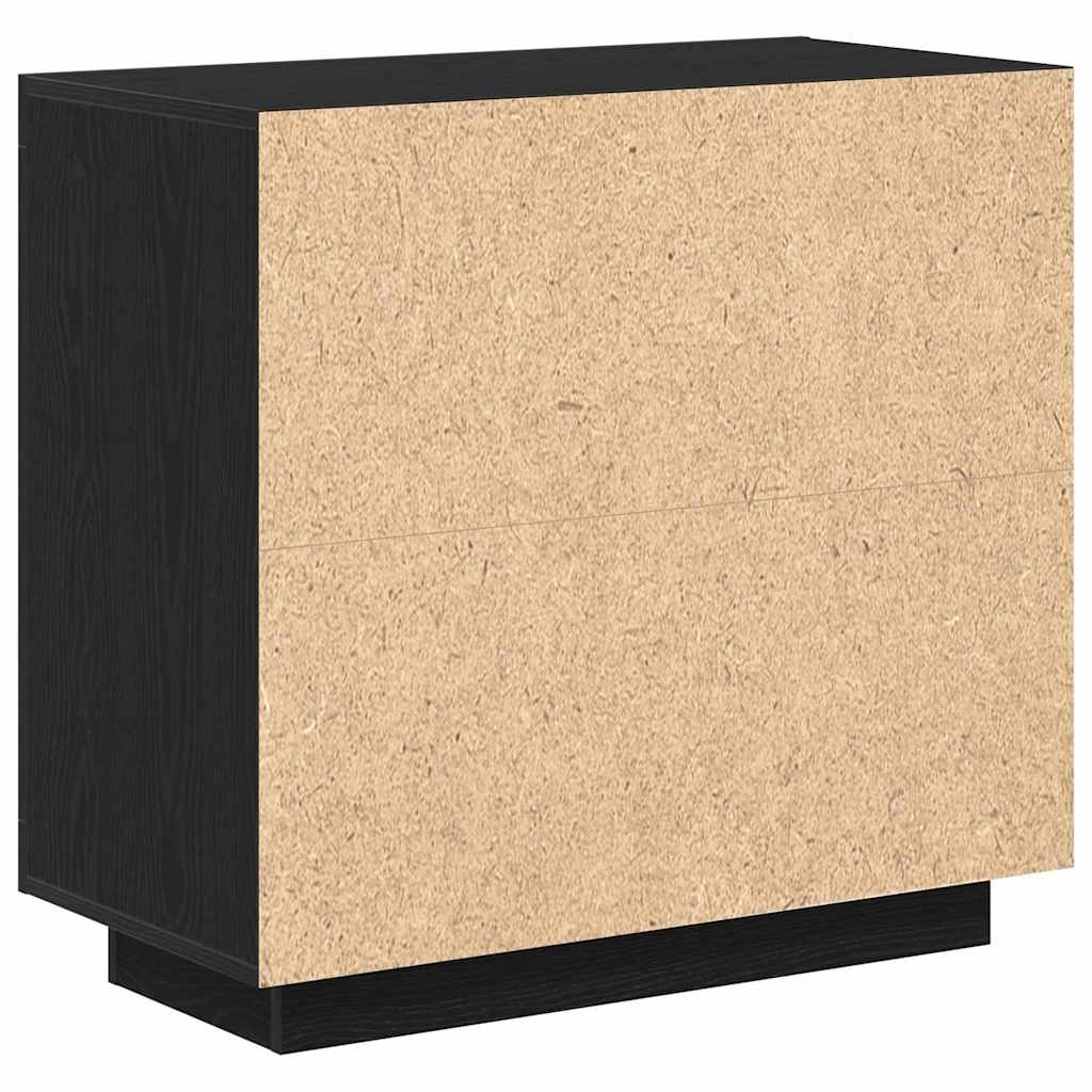 Sideboard Sort Eg 80 X 40 X 75 Cm Konstrueret Træ