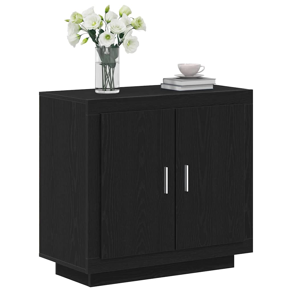 Sideboard Sort Eg 80 X 40 X 75 Cm Konstrueret Træ