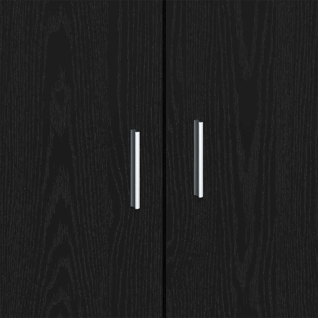 Sideboard Sort Eg 92 X 35 X 75 Cm Konstrueret Træ