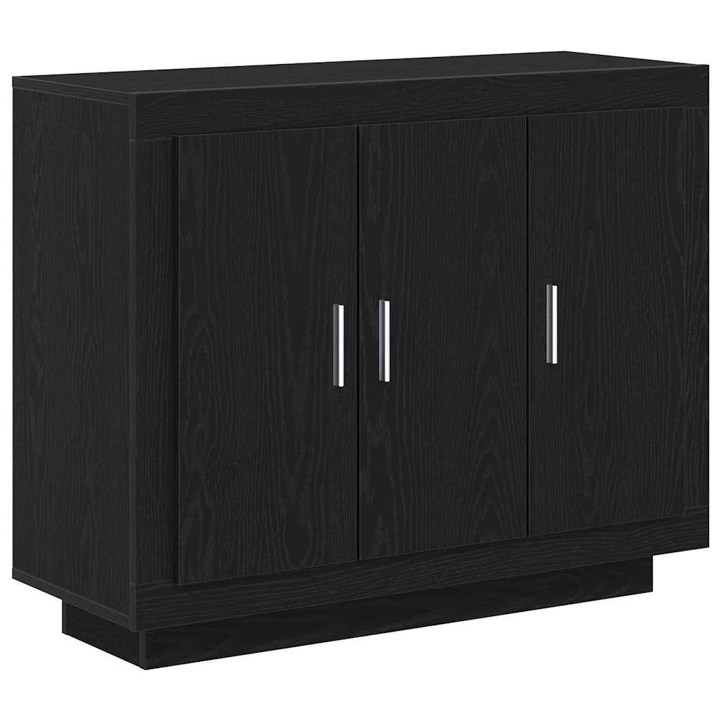Sideboard Sort Eg 92 X 35 X 75 Cm Konstrueret Træ