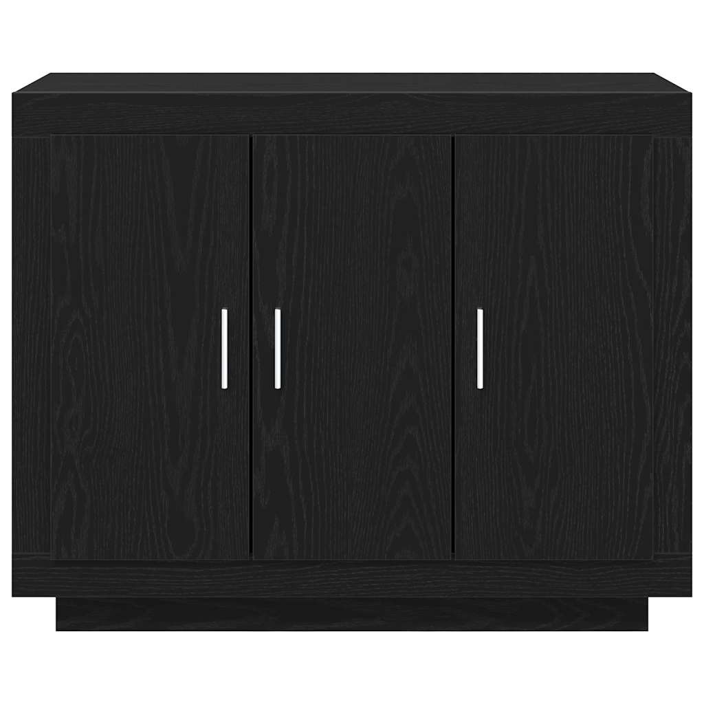 Sideboard Sort Eg 92 X 35 X 75 Cm Konstrueret Træ