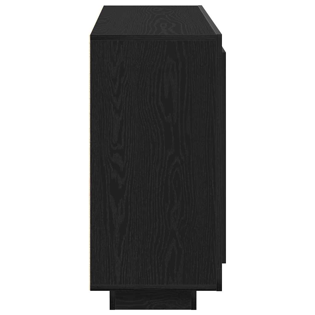 Sideboard Sort Eg 92 X 35 X 75 Cm Konstrueret Træ
