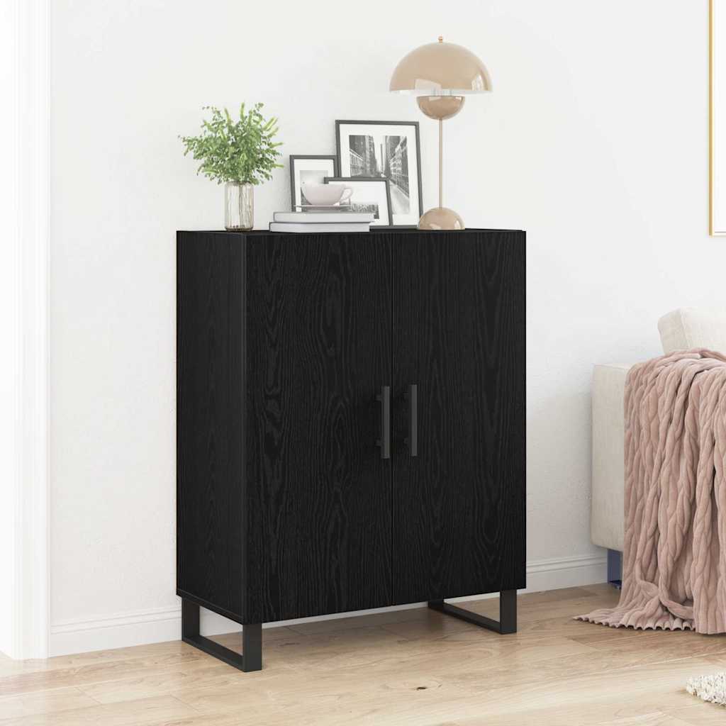 Sideboard Sort Eg 69,5 X 34 X 90 Cm Konstrueret Træ
