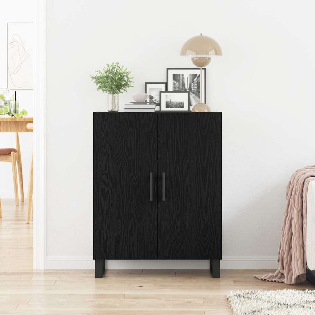 Sideboard Sort Eg 69,5 X 34 X 90 Cm Konstrueret Træ