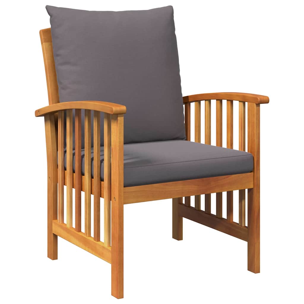 Havesofa Sæt Med Pude 3 Pcs Olie Naturlig Massivt Akacietræ
