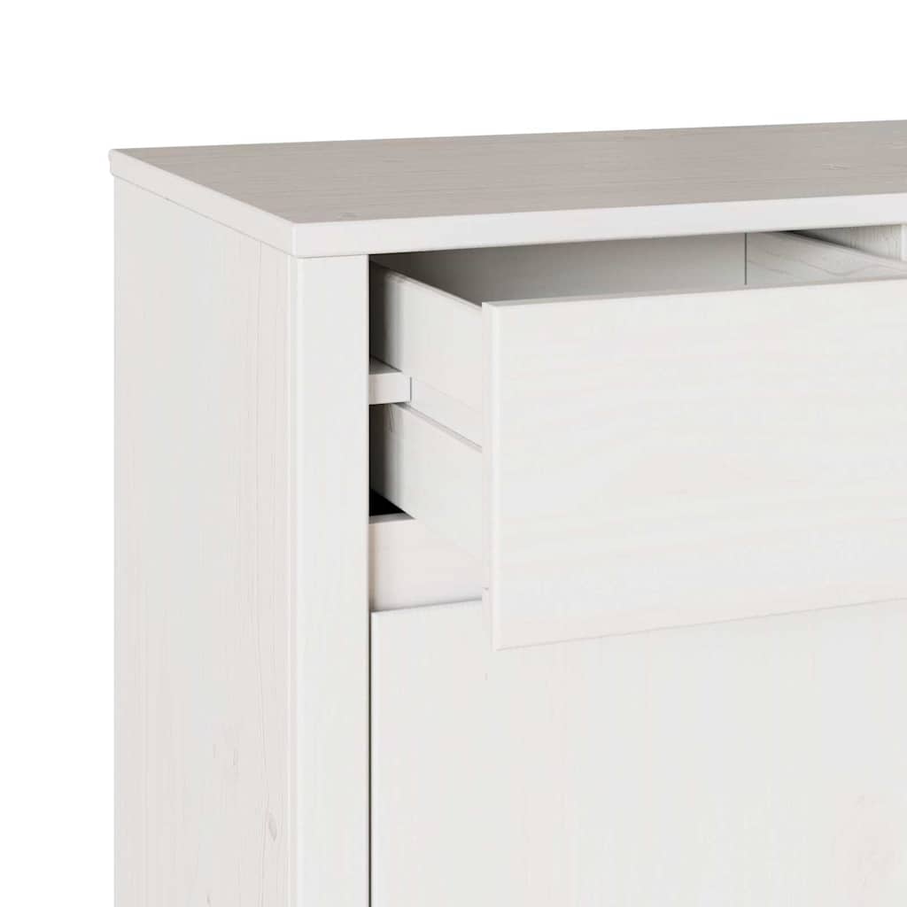 Sideboard Drammen Hvid 114 X 43 X 75,5 Cm Massivt Fyrretræ