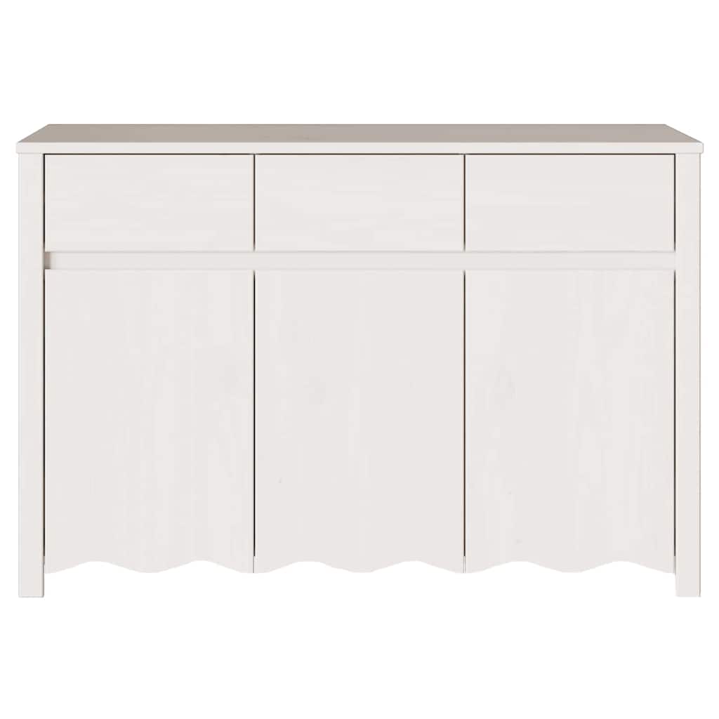 Sideboard Drammen Hvid 114 X 43 X 75,5 Cm Massivt Fyrretræ