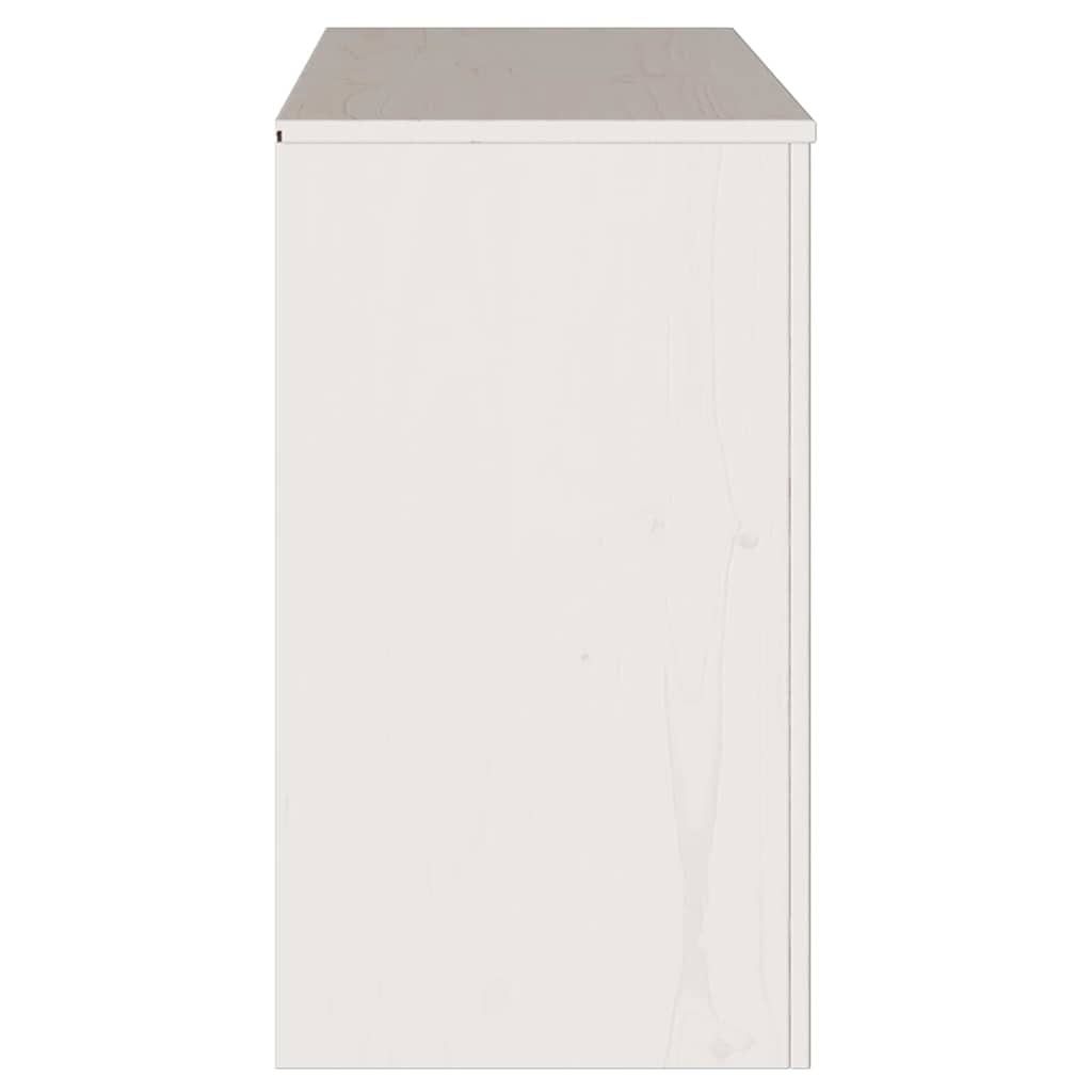 Sideboard Drammen Hvid 114 X 43 X 75,5 Cm Massivt Fyrretræ