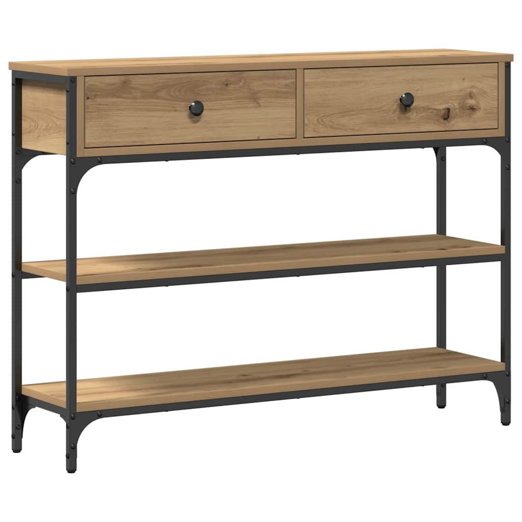 Konsolbord Artisan Egetræ 100 X 25 X 75 Cm Konstrueret Træ