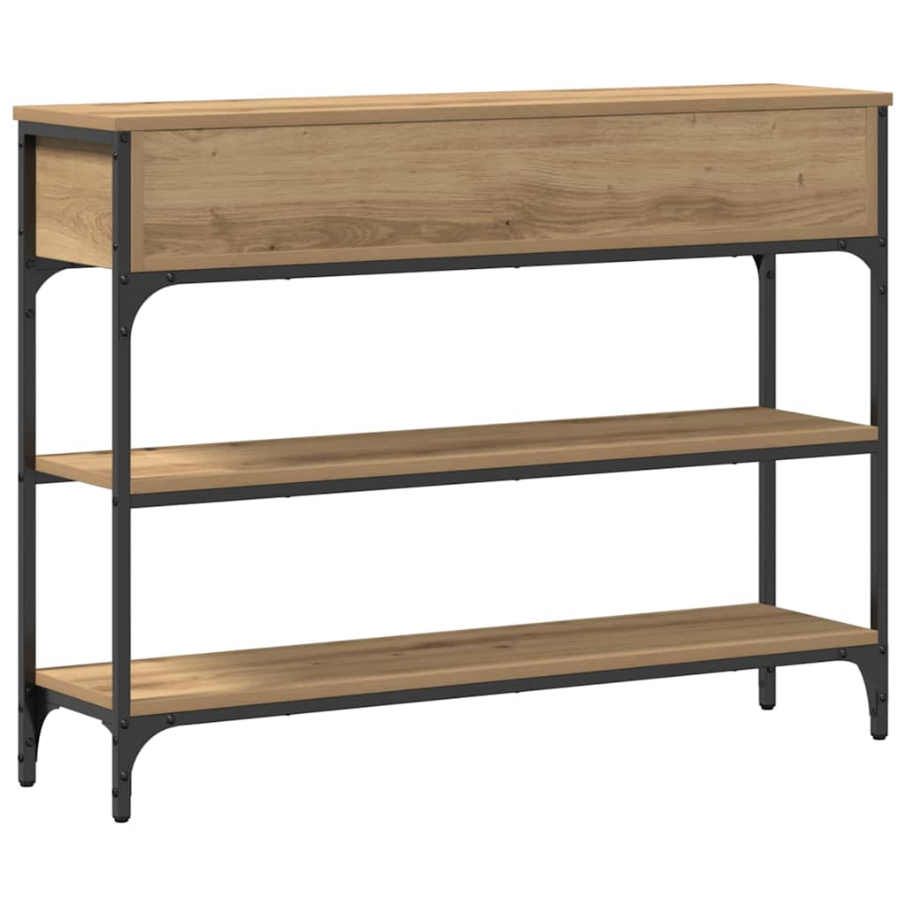 Konsolbord Artisan Egetræ 100 X 25 X 75 Cm Konstrueret Træ