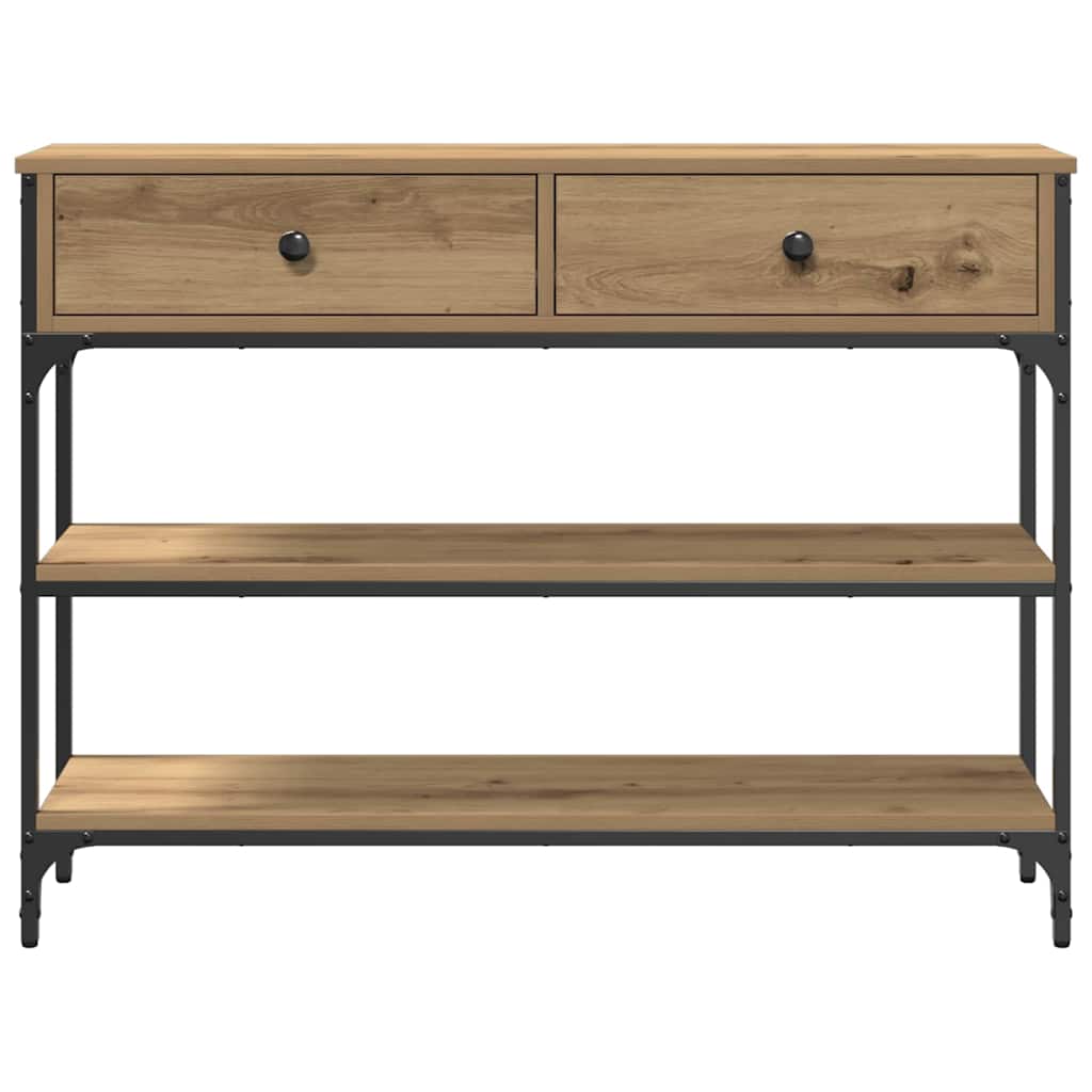 Konsolbord Artisan Egetræ 100 X 25 X 75 Cm Konstrueret Træ