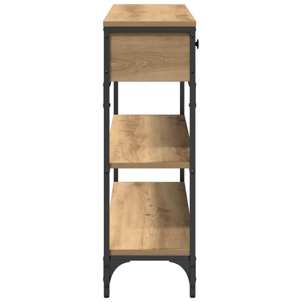 Konsolbord Artisan Egetræ 100 X 25 X 75 Cm Konstrueret Træ