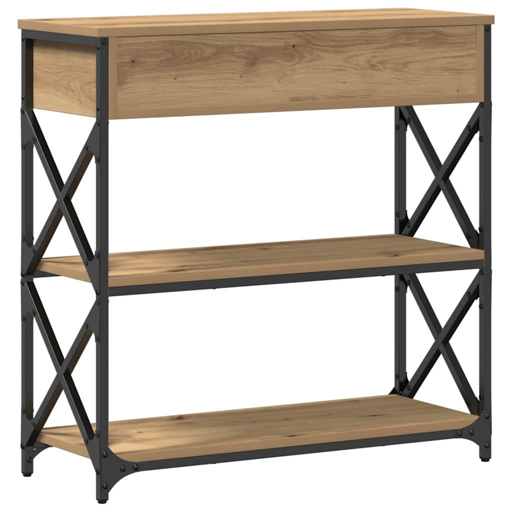 Konsol Bord Artisan Eg 75 X 28 X 75 Cm Laminat Træ Og Metal