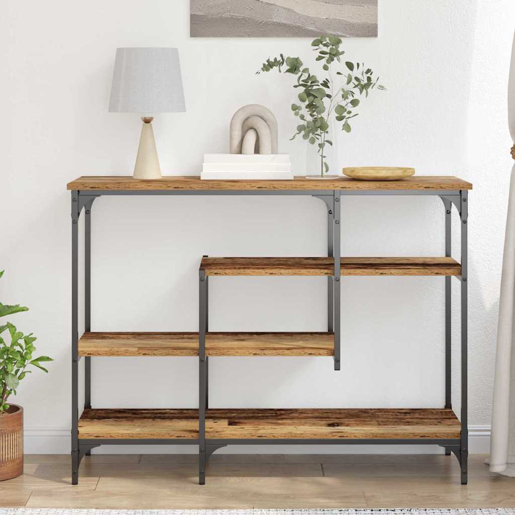 Konsolbord Gammelt Træ 100 X 35 X 75 Cm Laminat Træ Og Metal