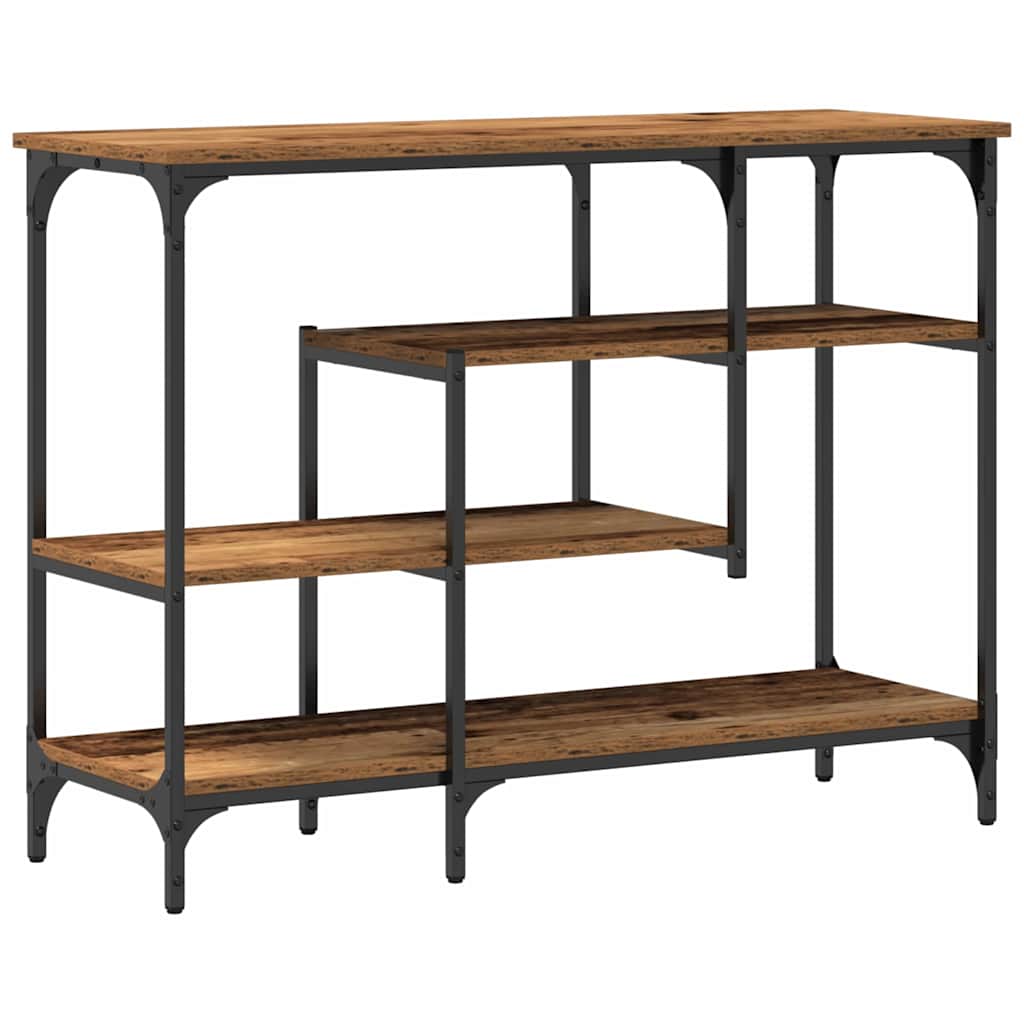 Konsolbord Gammelt Træ 100 X 35 X 75 Cm Laminat Træ Og Metal