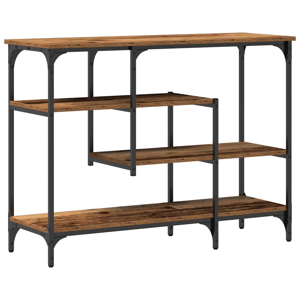 Konsolbord Gammelt Træ 100 X 35 X 75 Cm Laminat Træ Og Metal