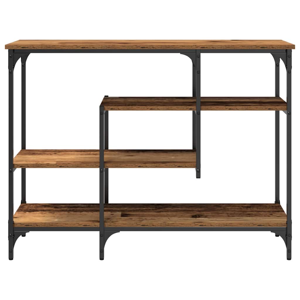 Konsolbord Gammelt Træ 100 X 35 X 75 Cm Laminat Træ Og Metal