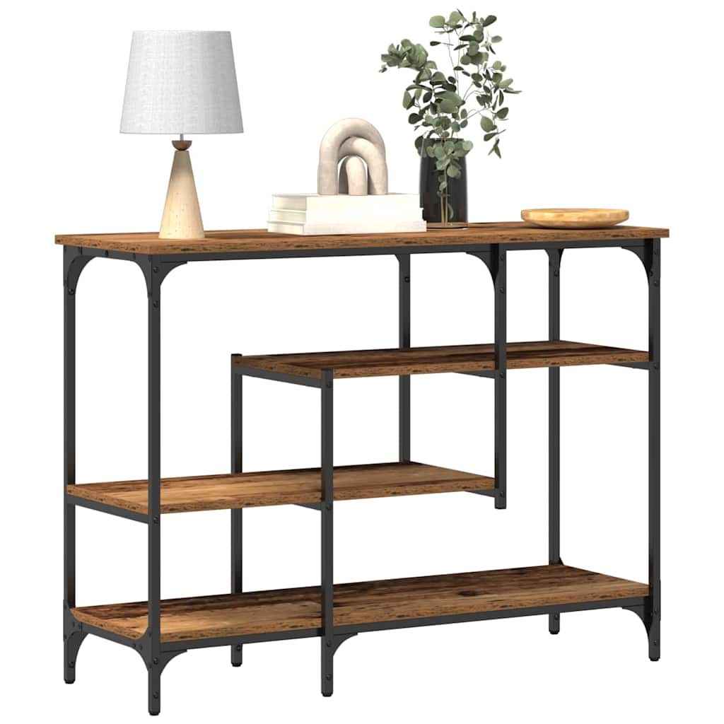 Konsolbord Gammelt Træ 100 X 35 X 75 Cm Laminat Træ Og Metal