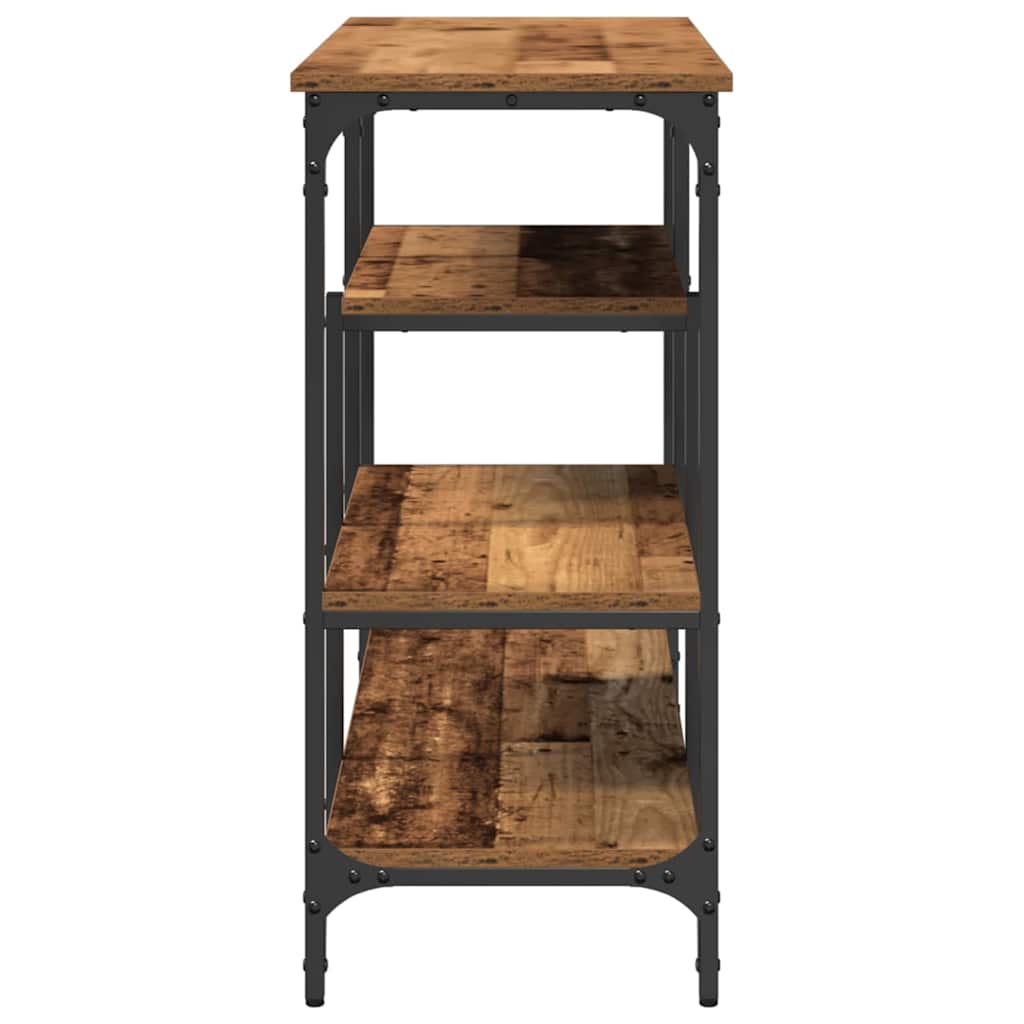 Konsolbord Gammelt Træ 100 X 35 X 75 Cm Laminat Træ Og Metal