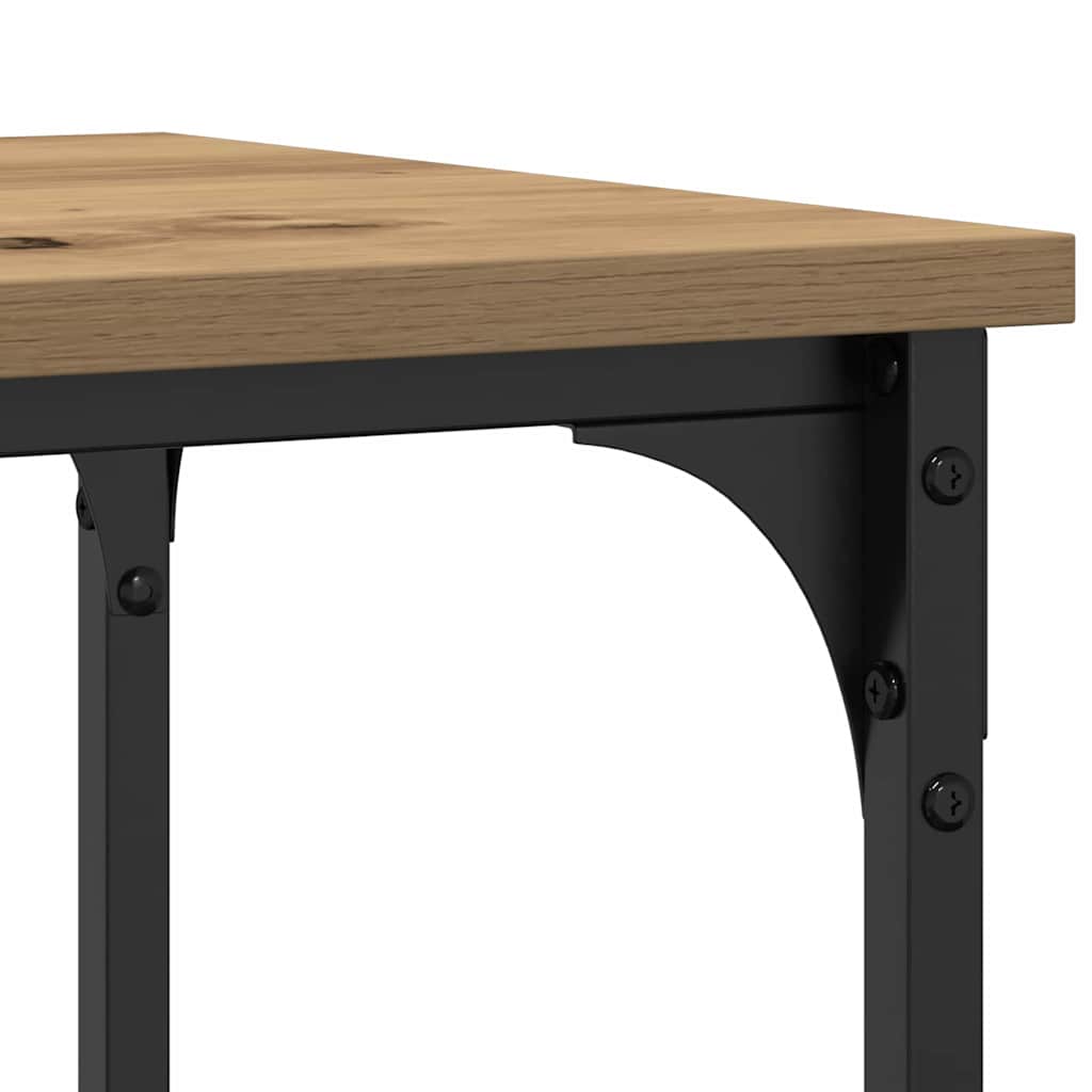 Konsolbord Artisan Eg 100 X 35 X 75 Cm Laminat Træ Og Metal