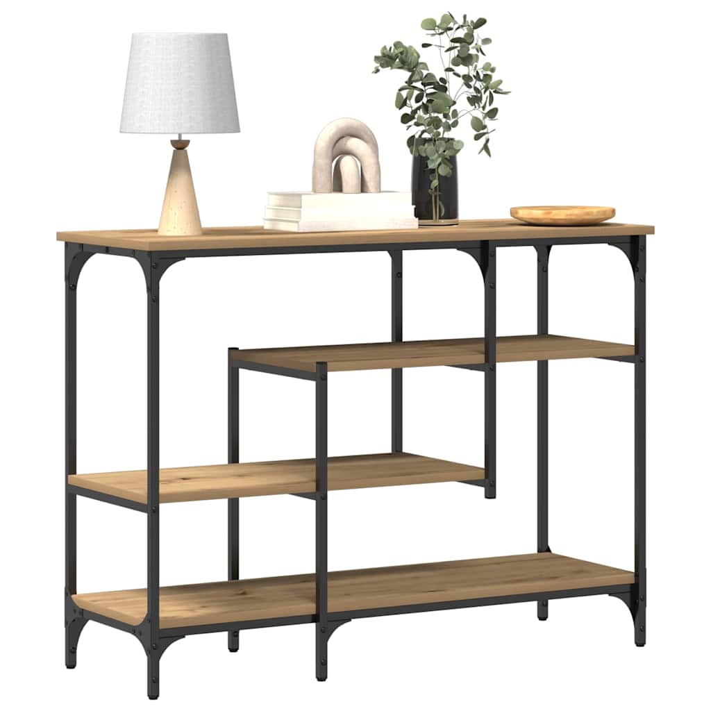 Konsolbord Artisan Eg 100 X 35 X 75 Cm Laminat Træ Og Metal