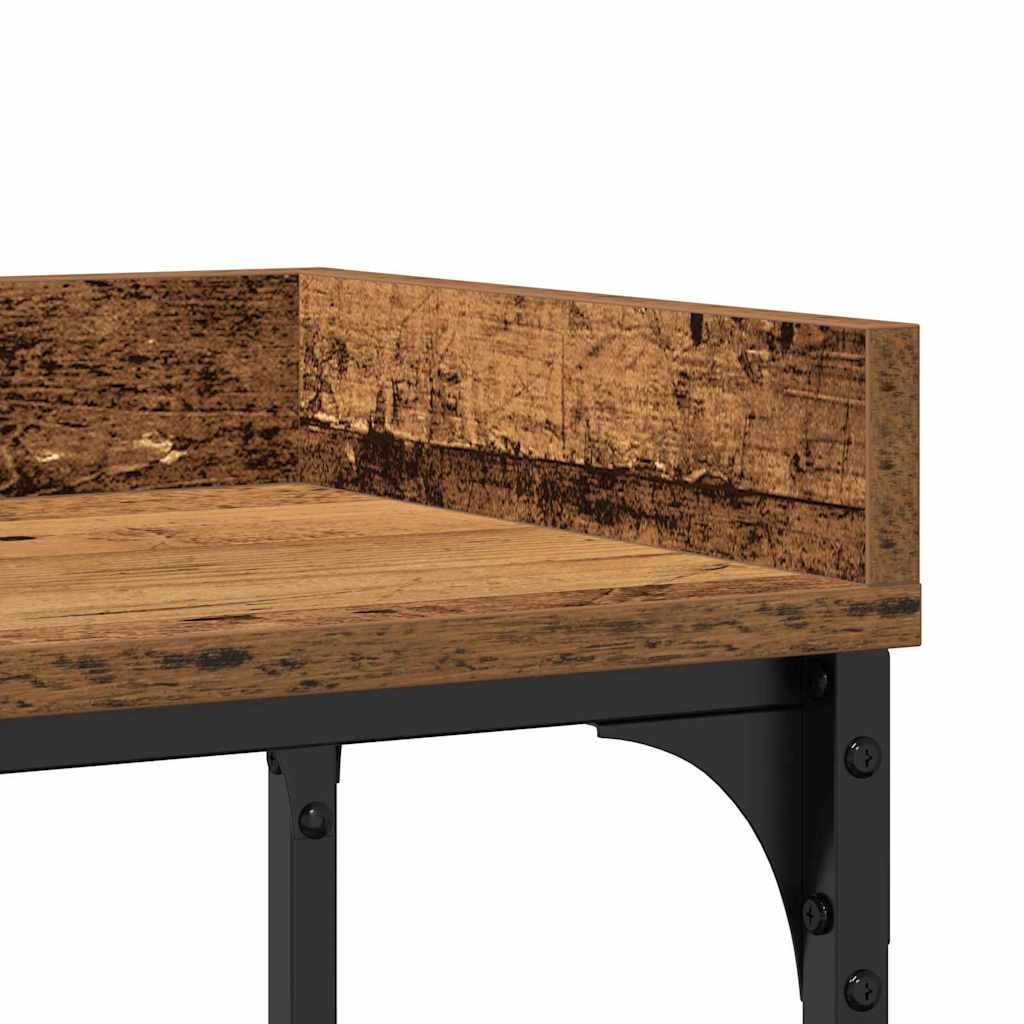 Konsolbord Gammelt Træ 100 X 30 X 80 Cm Laminat Træ Og Metal