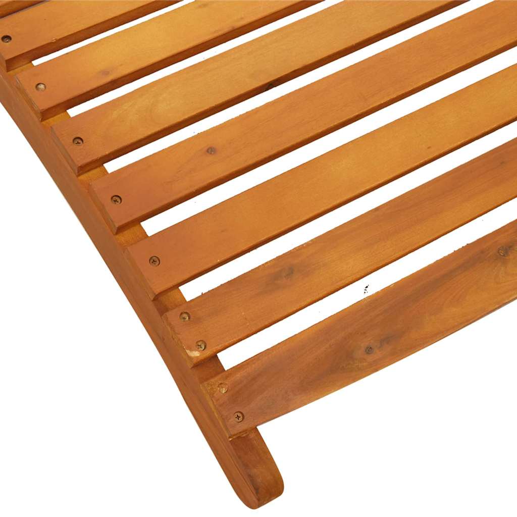 Liggestol 2 Pcs Brun 55 X 184 X 64Cm Massivt Akacietræ