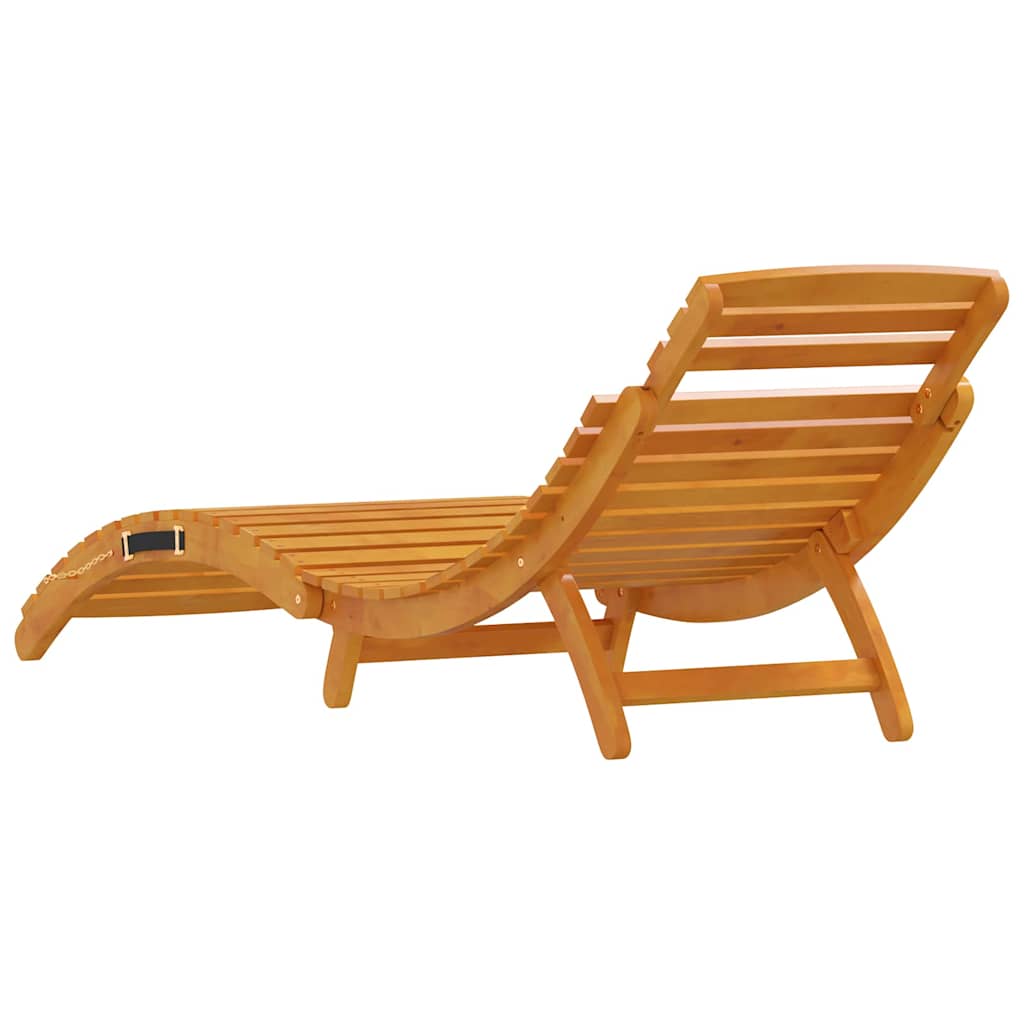 Liggestol 2 Pcs Brun 55 X 184 X 64Cm Massivt Akacietræ