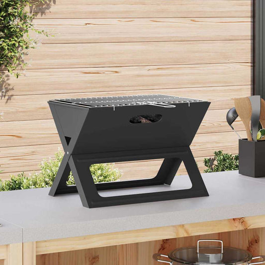 Udendørs Grill Sort 46 X 31 X 31 Cm Stål