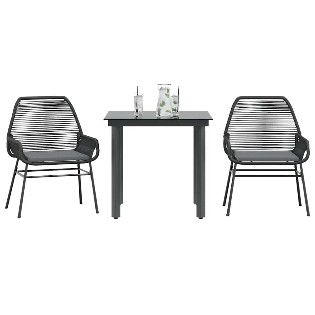 7 Dele Spisebordssæt Til Haven M. Hynder Polyrattan Glas