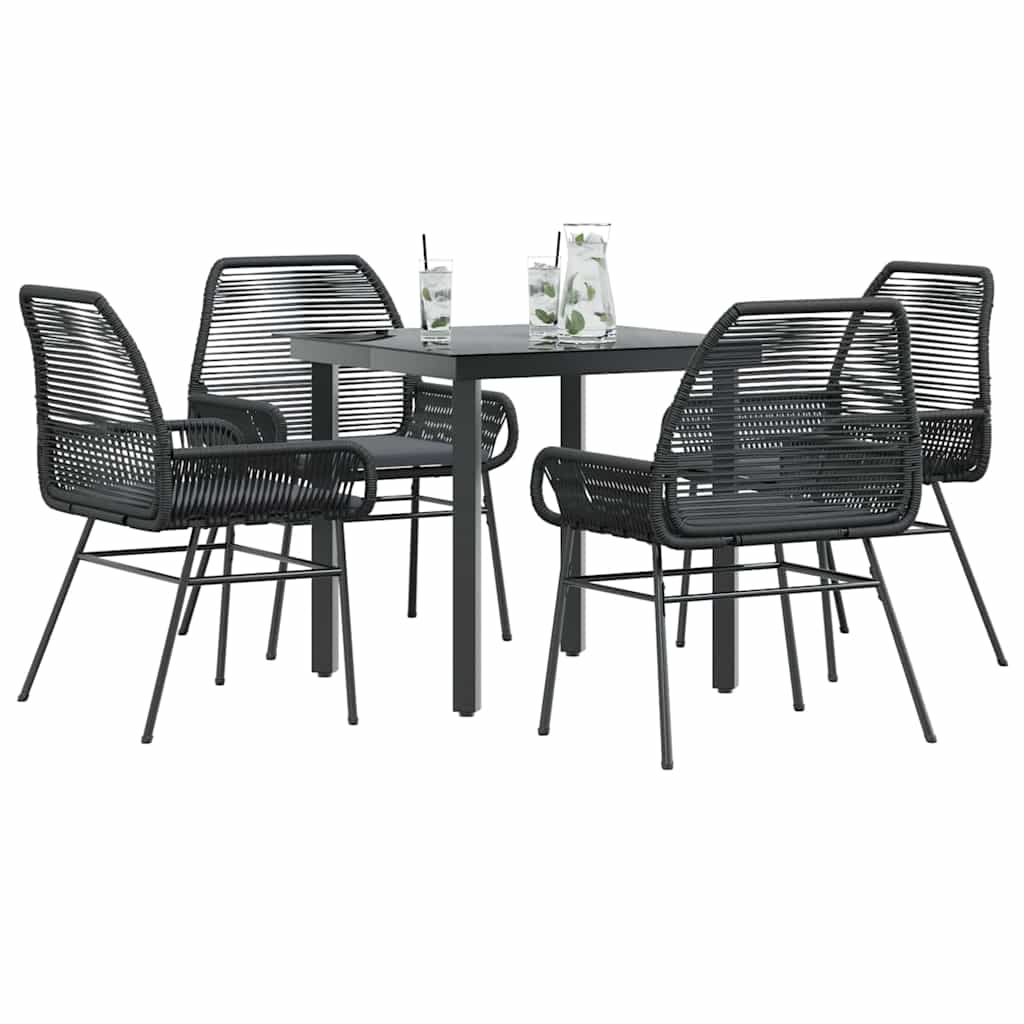 7 Dele Spisebordssæt Til Haven M. Hynder Polyrattan Glas