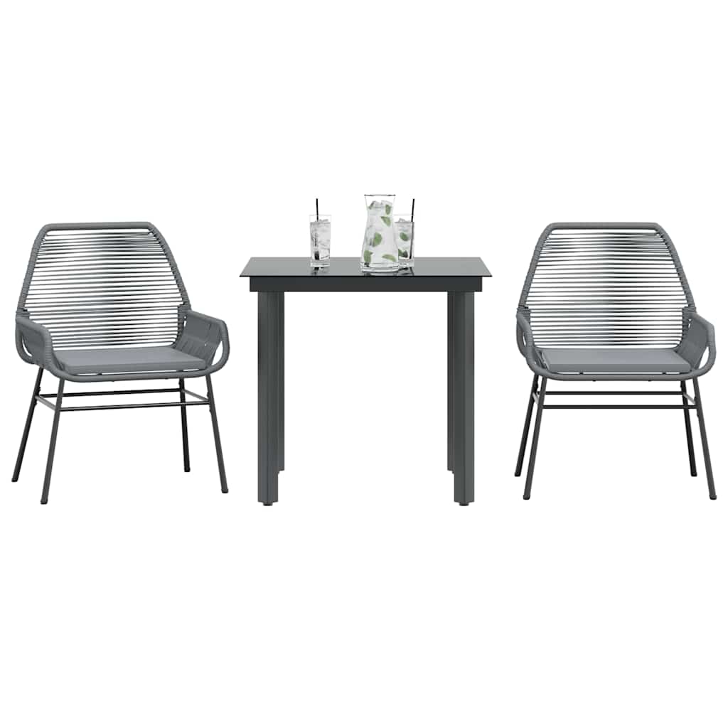 7 Dele Spisebordssæt Til Haven M. Hynder Polyrattan Glas