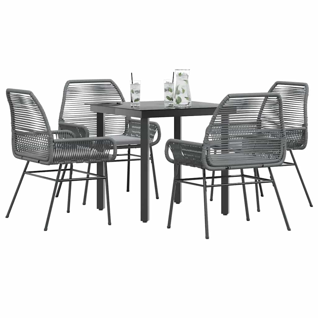 7 Dele Spisebordssæt Til Haven M. Hynder Polyrattan Glas
