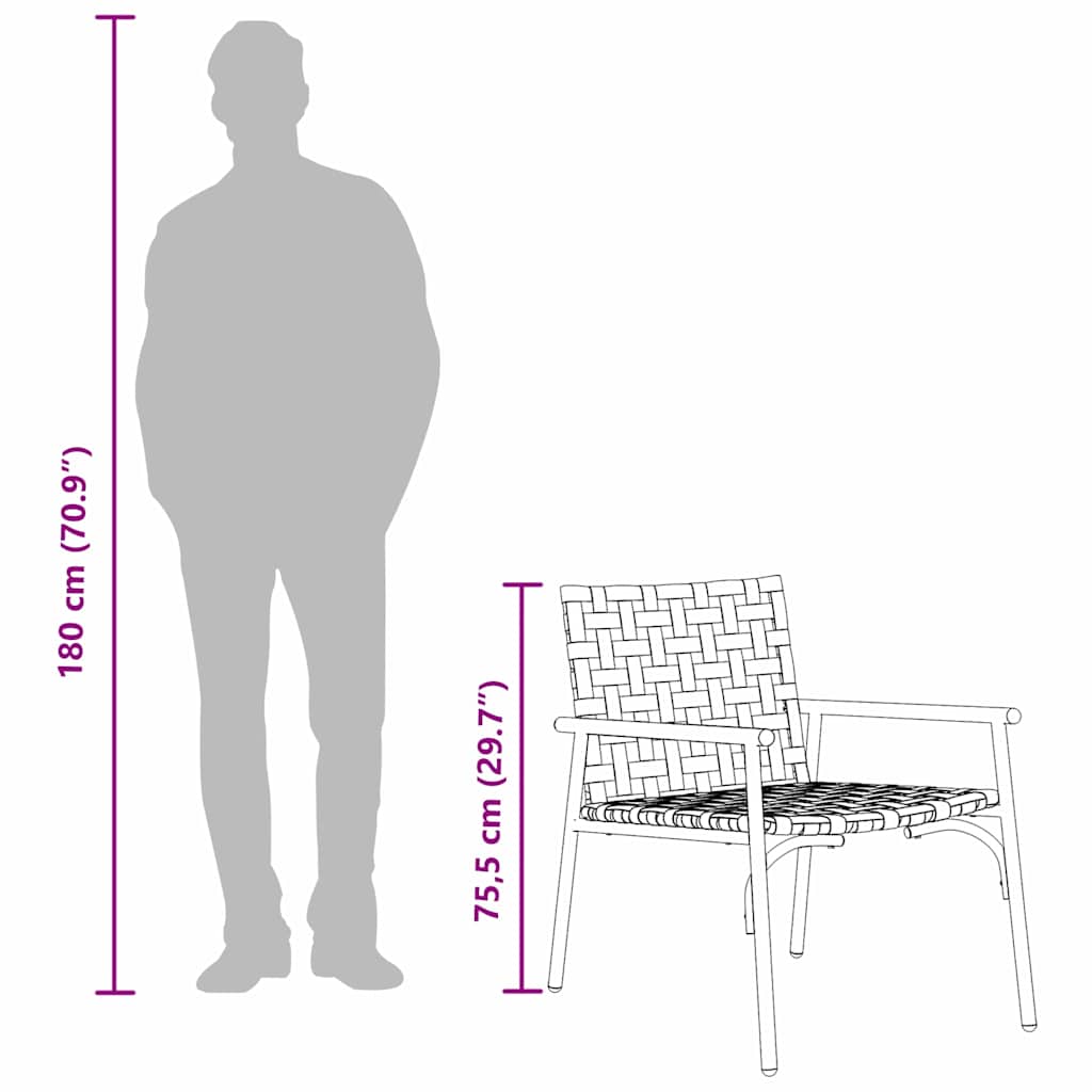 Have Spisebordssæt 4 Pcs Brun Polyrattan