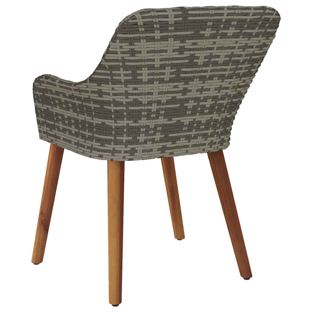 Have Stol Med Pude 2 Pcs Grå 62,5 X 55 X 82 Cm Polyrattan