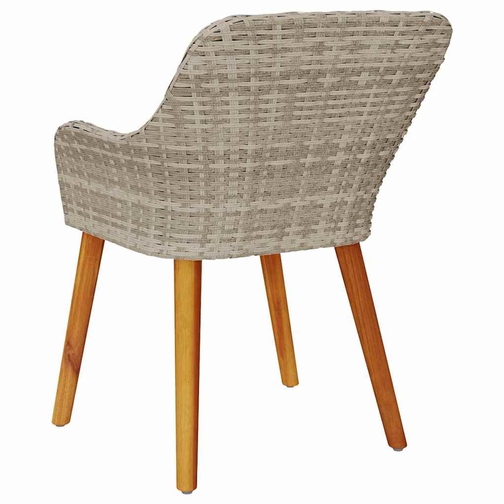 Have Stol Med Pude 2 Pcs Lysegrå 62,5 X 55 X 82 Cm Polyrattan