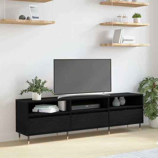 Tv-Skab Sort Eg 150 X 30 X 45 Cm Konstrueret Træ