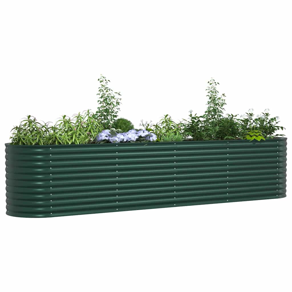 Hævet Bed Grøn 400 X 80 X 81 Cm Stål