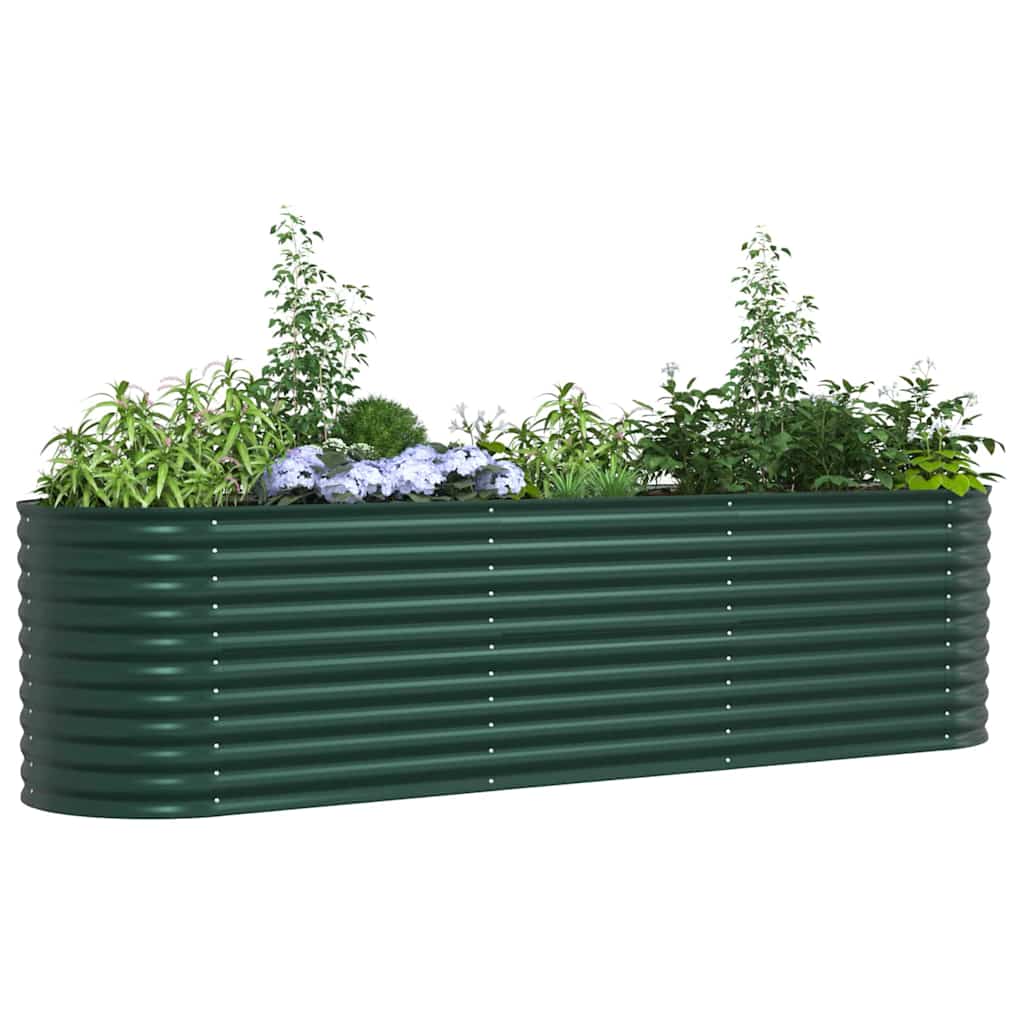 Hævet Bed Grøn 320 X 80 X 81 Cm Stål