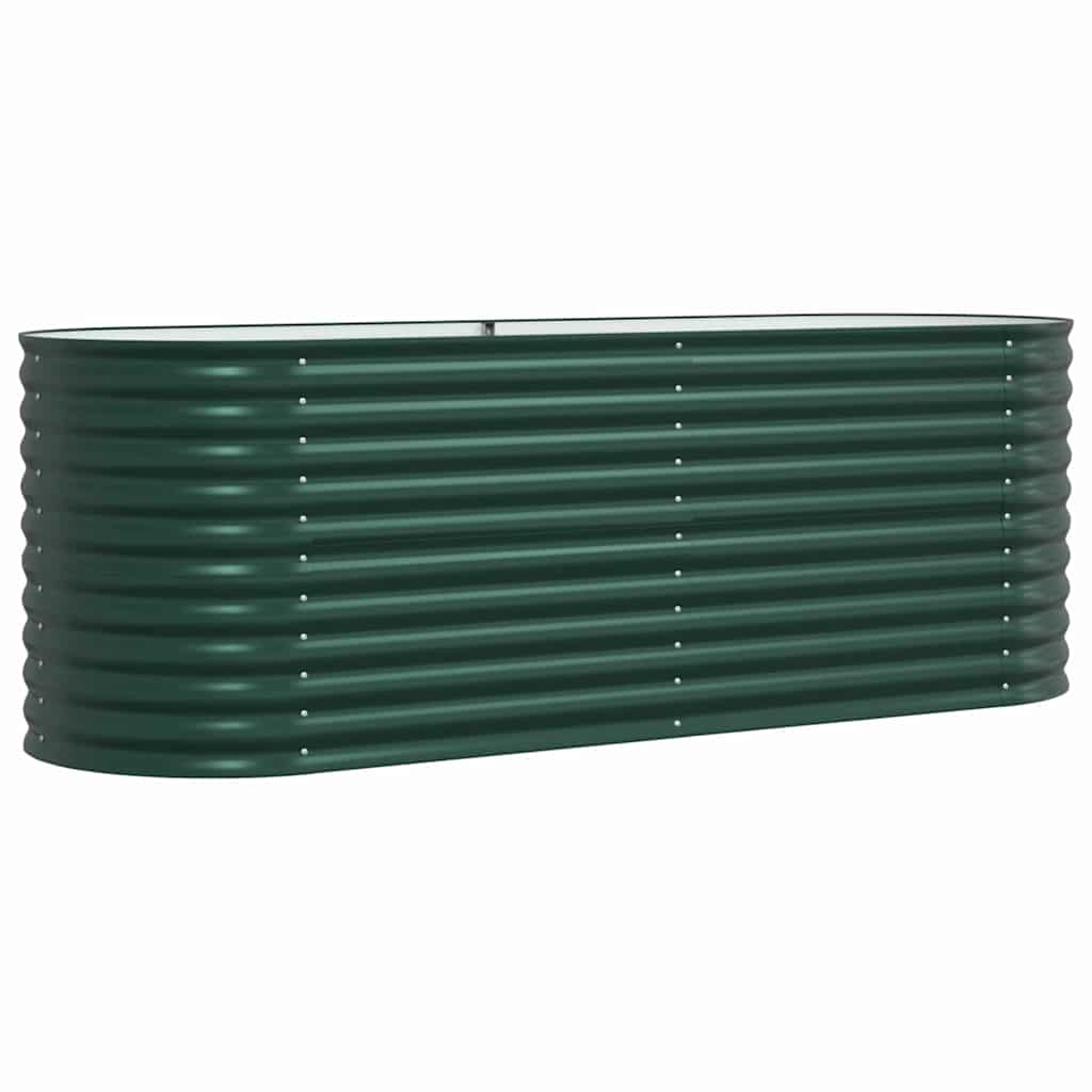 Hævet Bed Grøn 240 X 80 X 81 Cm Stål