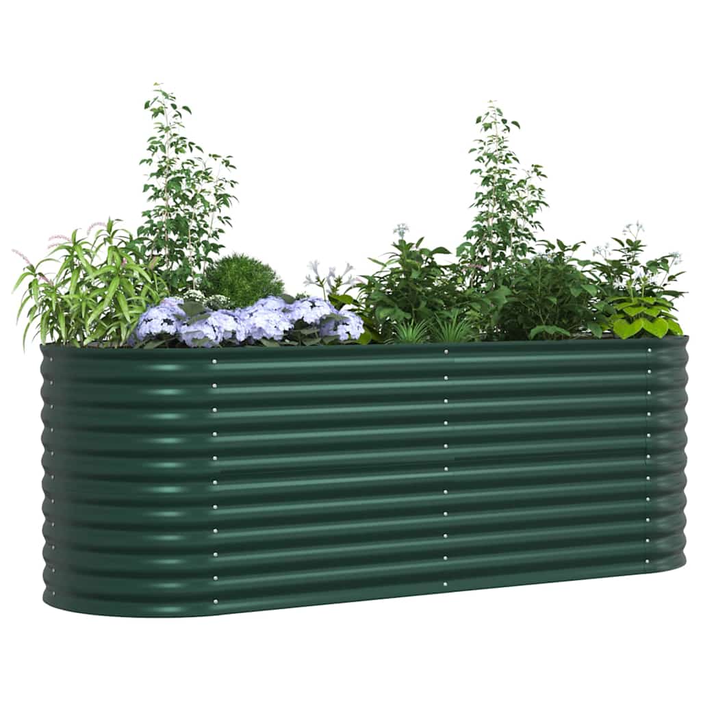 Hævet Bed Grøn 240 X 80 X 81 Cm Stål