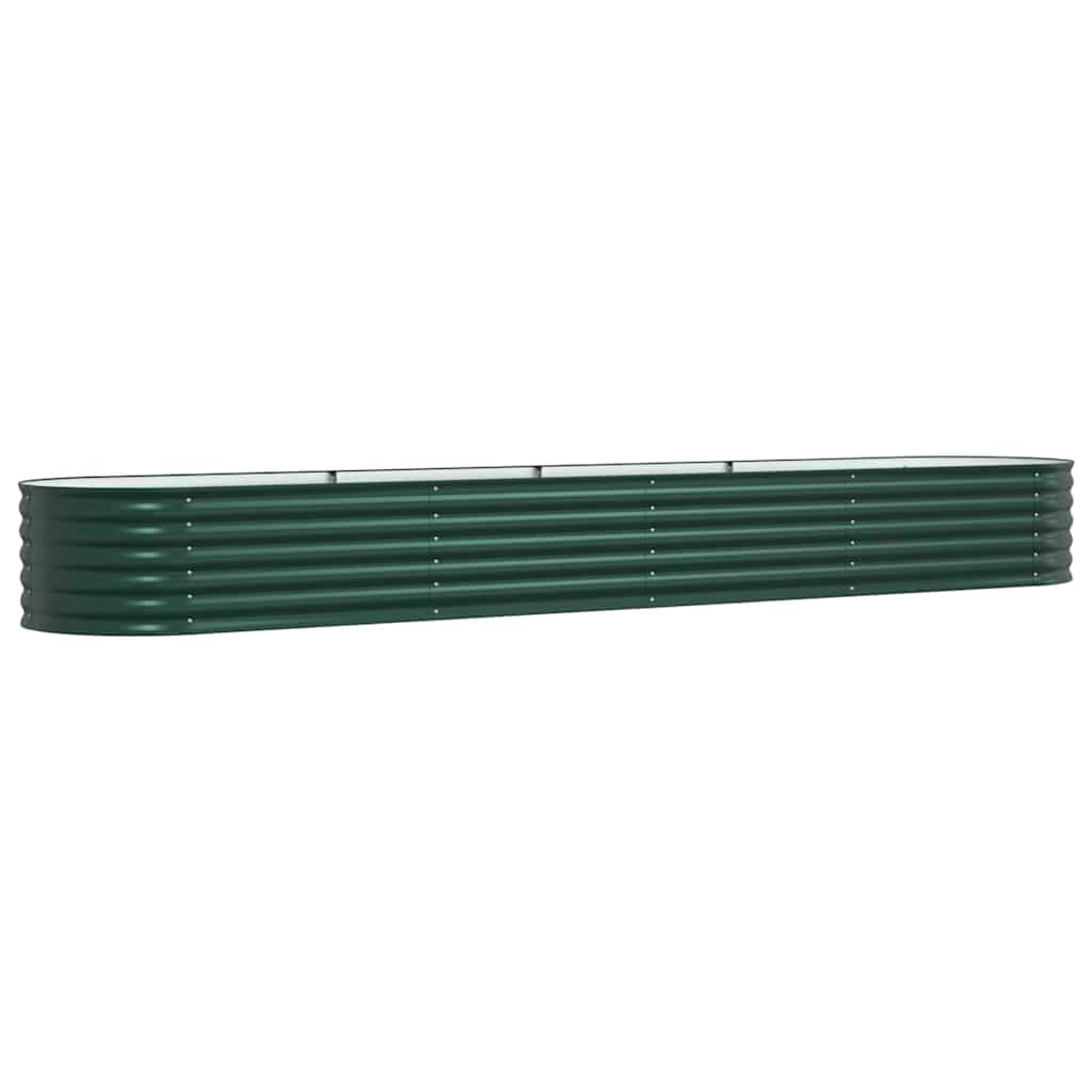 Hævet Bed Grøn 400 X 80 X 44 Cm Stål