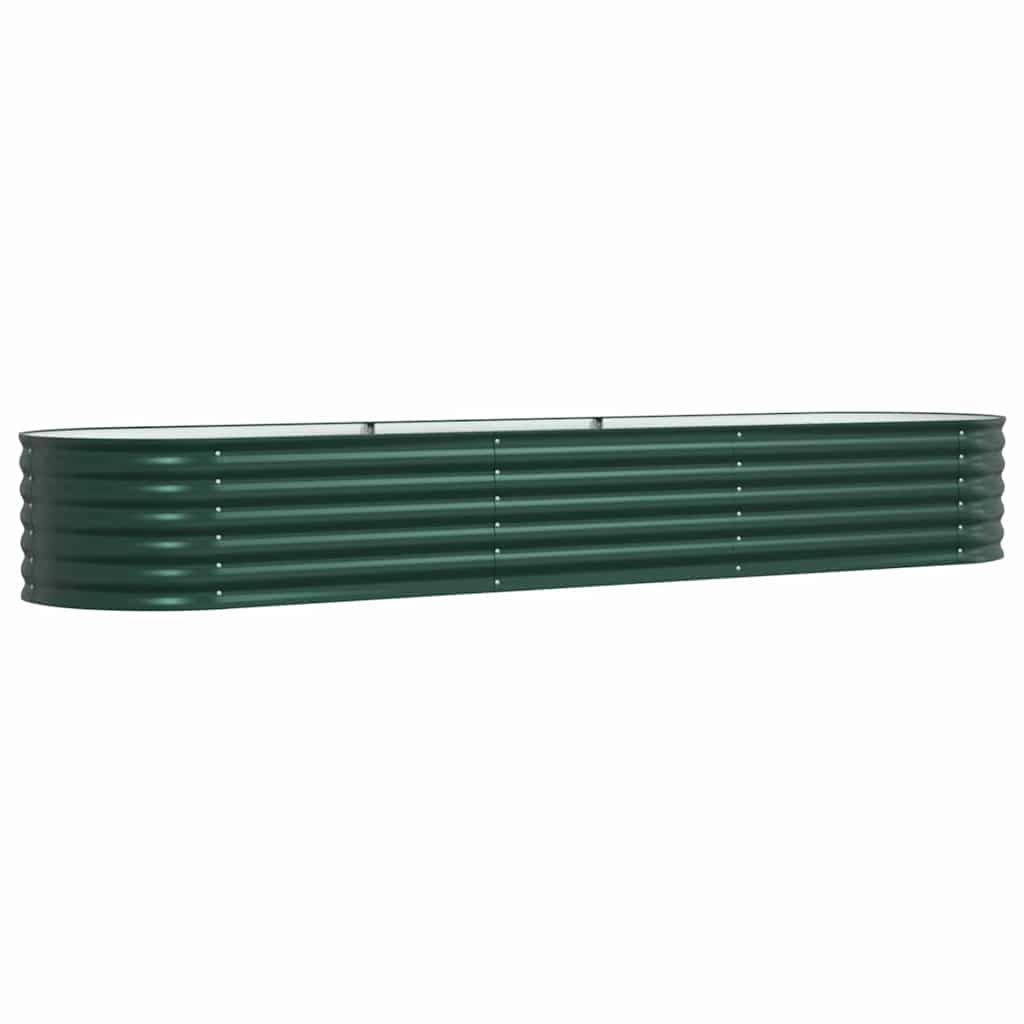 Hævet Bed Grøn 320 X 80 X 44 Cm Stål
