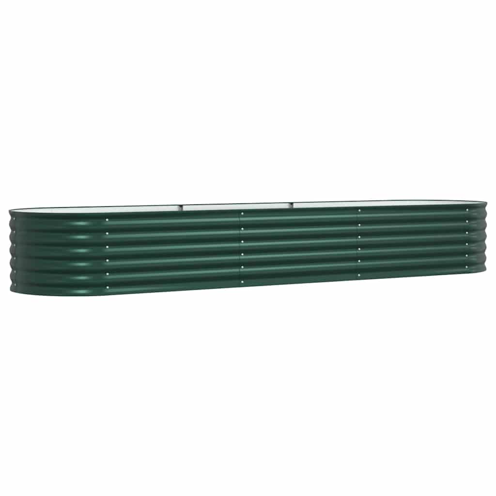 Hævet Bed Grøn 320 X 80 X 44 Cm Stål
