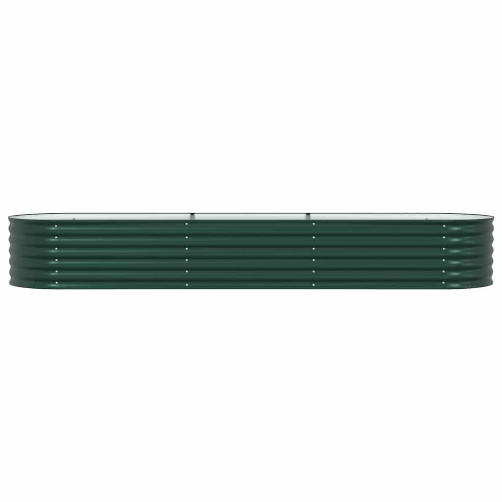 Hævet Bed Grøn 320 X 80 X 44 Cm Stål